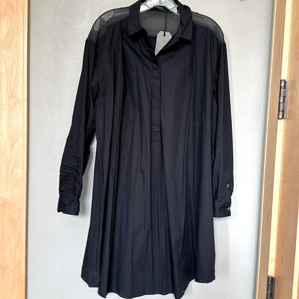 All Saints black shirt dress